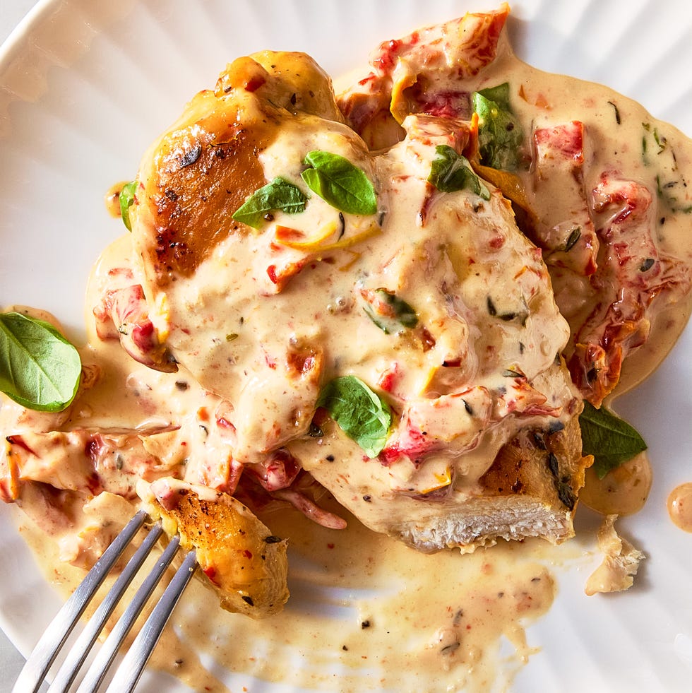 chicken in a creamy sundried tomato sauce