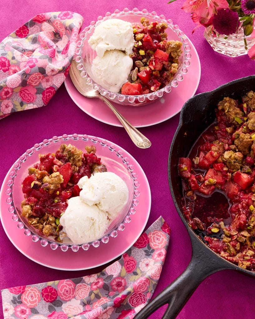 summer to fall recipes apple raspberry crisp