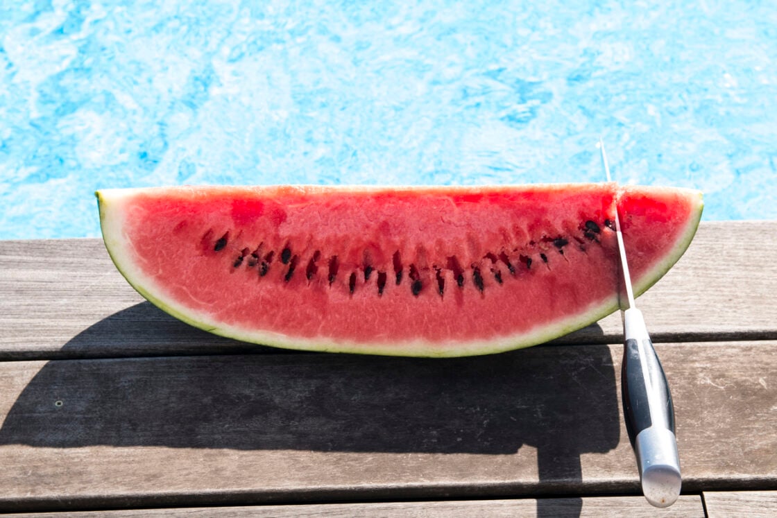 Watermelon by pool