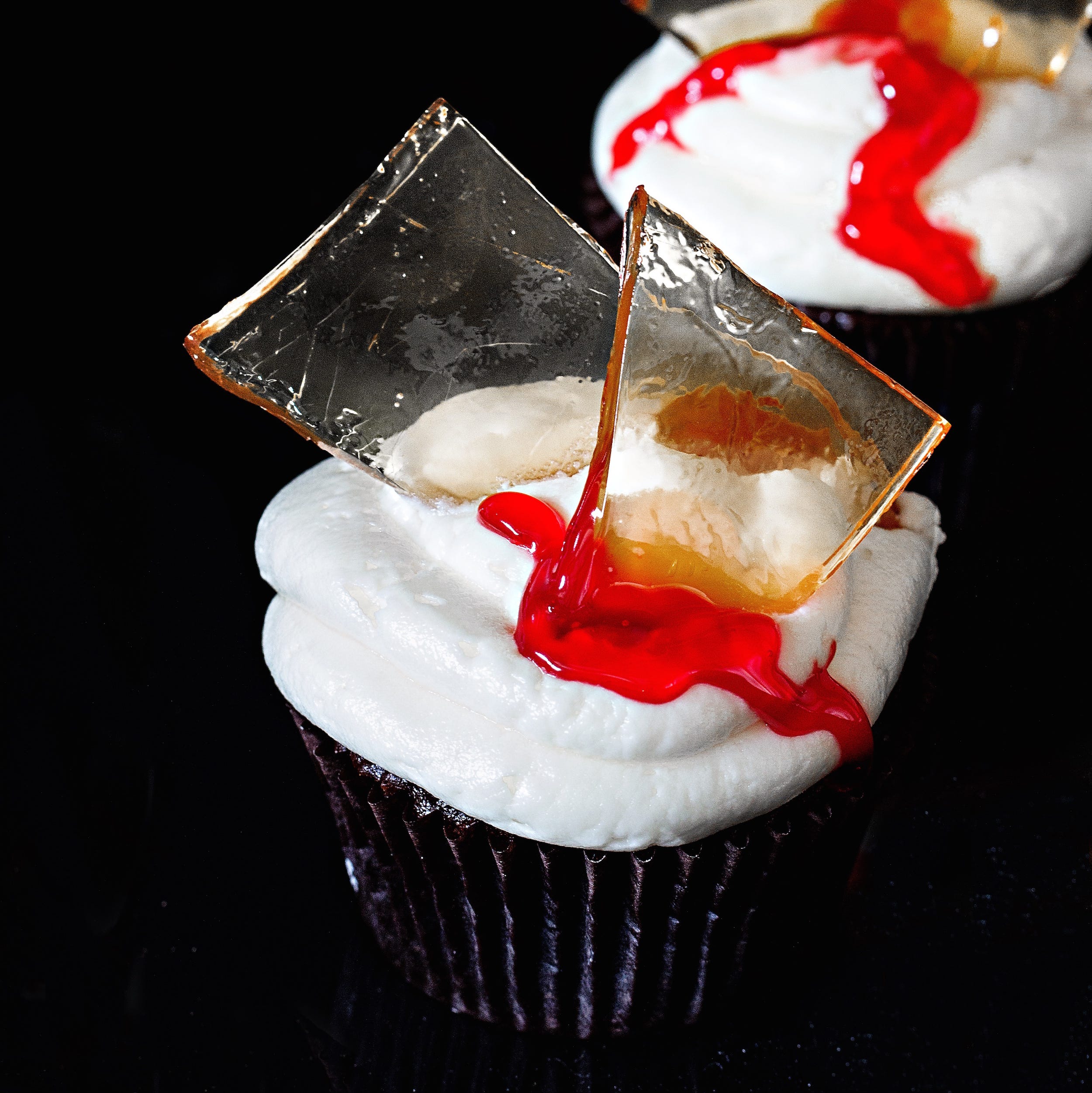 blood drip cupcakes