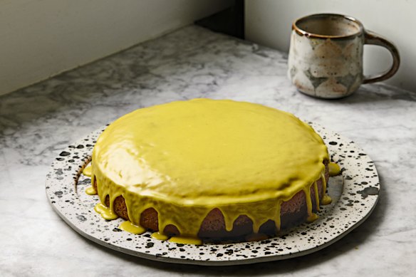 Preserved lemon paste adds a welcome funk to this cake.
