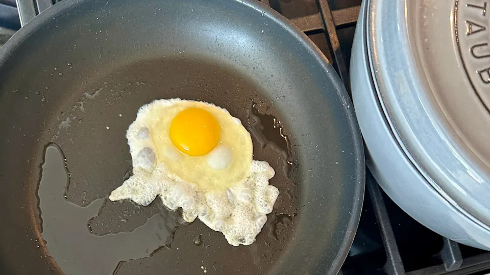 Frying eggs in gheeKelli Acciardo