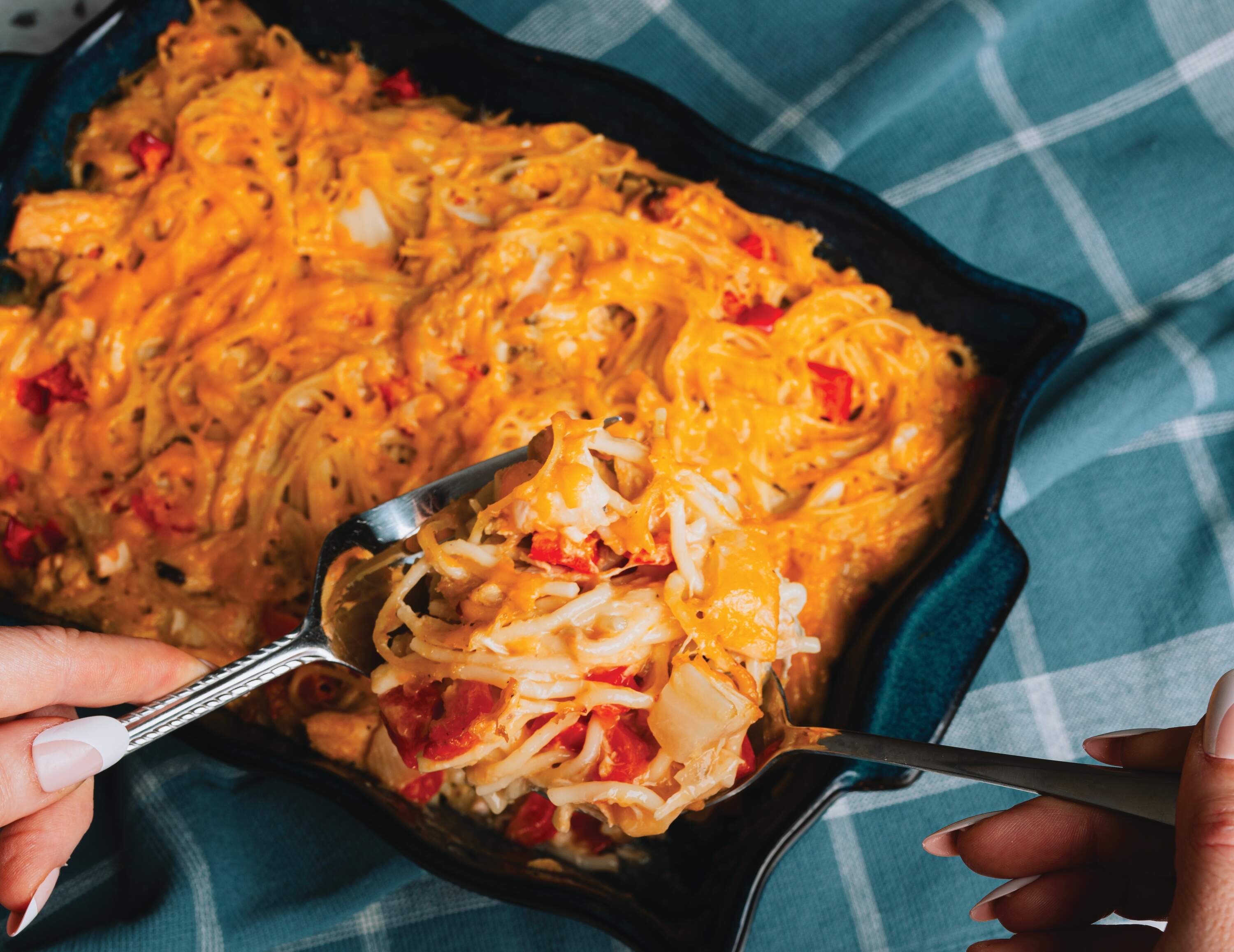 Chicken spaghetti casserole. (Courtesy of Rosie Grant)