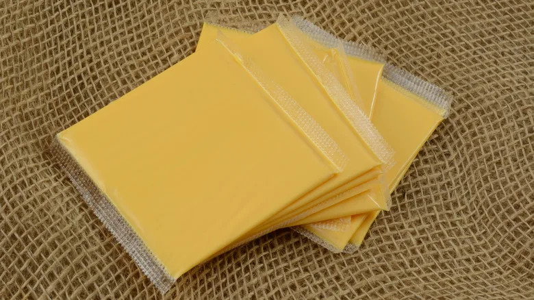 Slices of American cheese