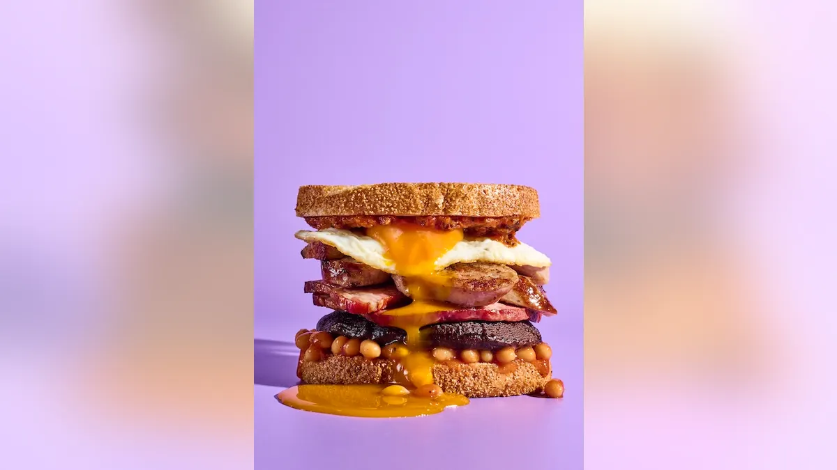 The English breakfast sandwich you love, hold the black pudding.