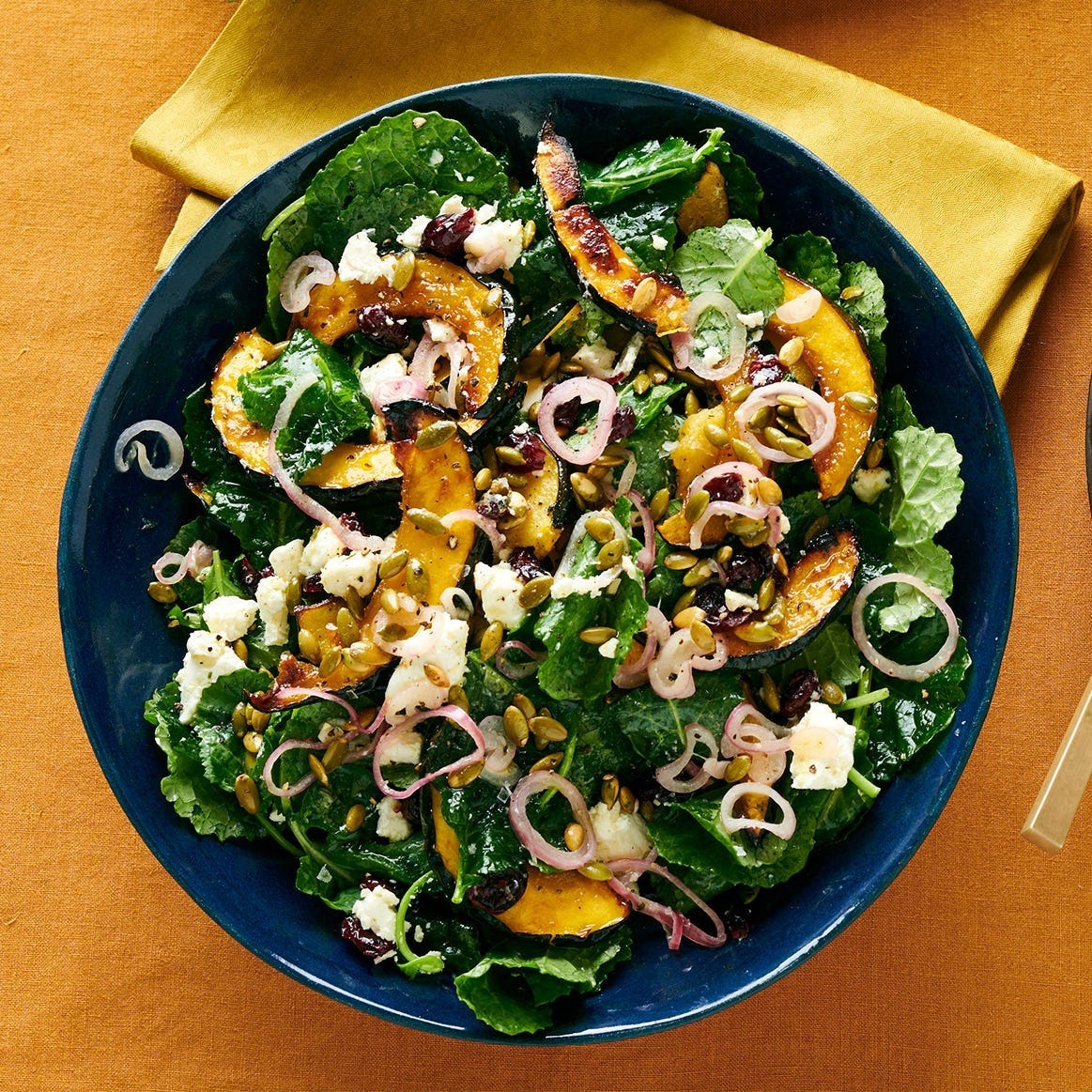 fall vegetable dishes baby kale butternut squash