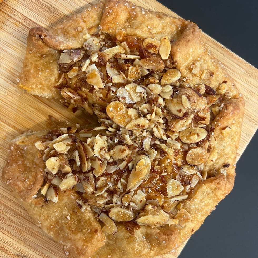 rustic apple tarte on cutting board