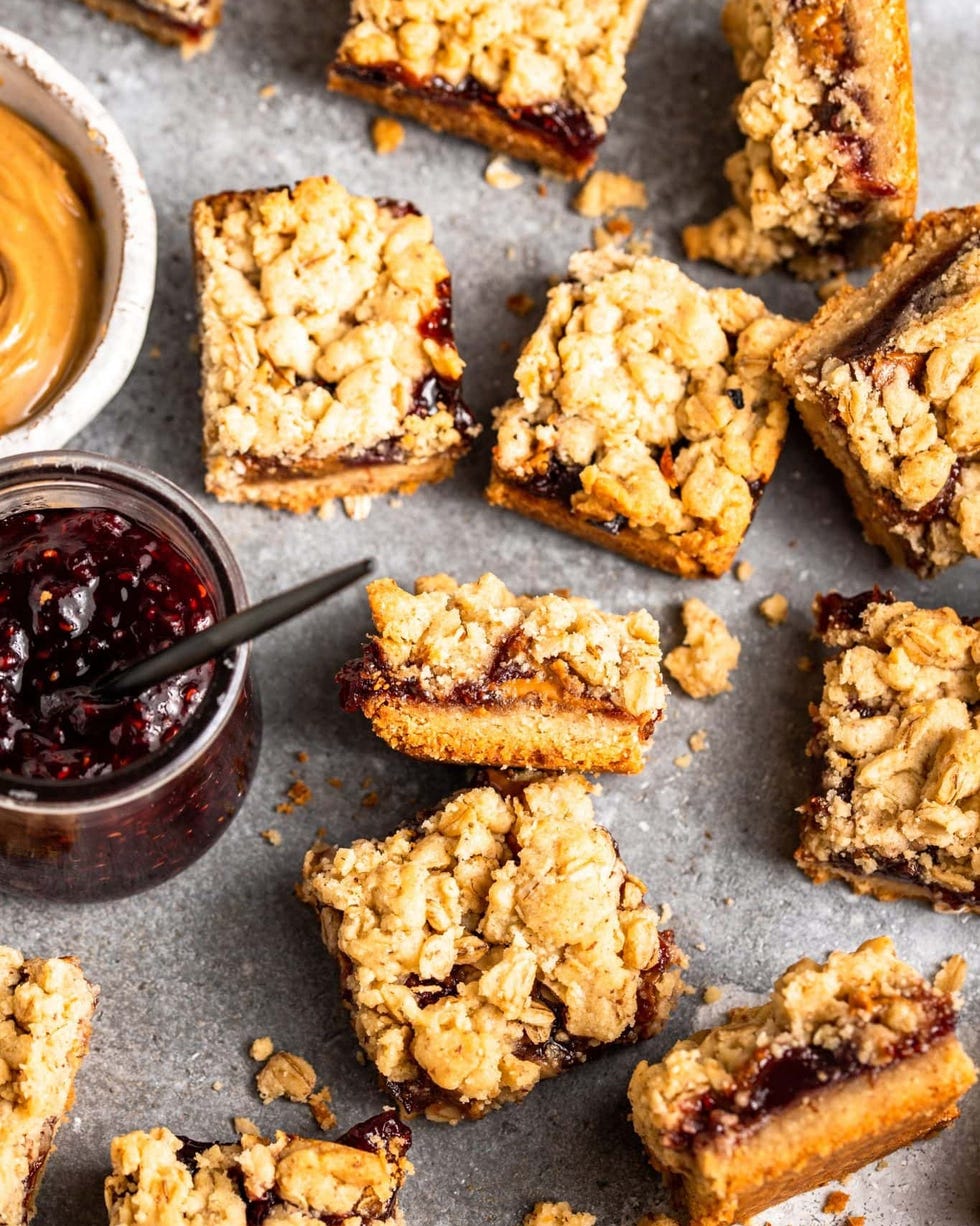 peanut butter jelly recipes shortbread bars