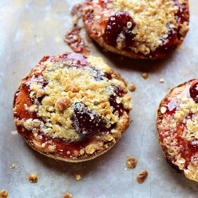 peanut butter jelly recipes streusel muffins