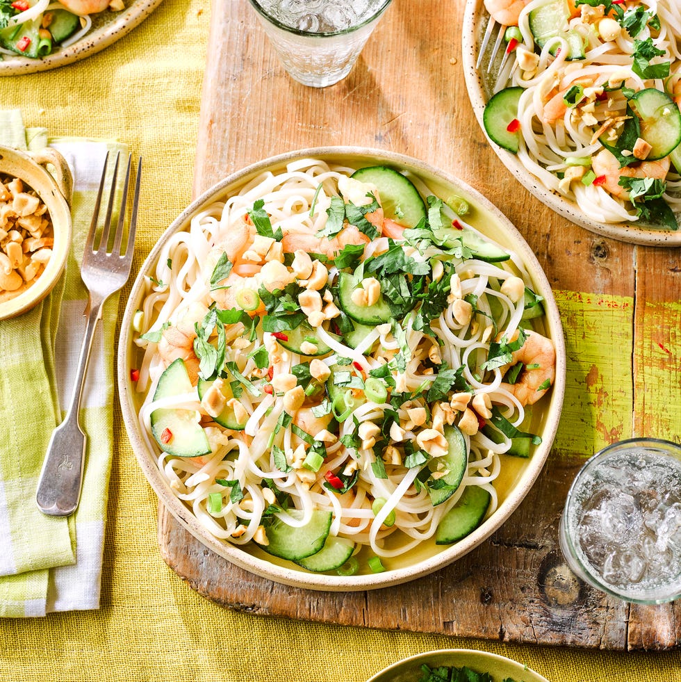 prawn and peanut noodle salad