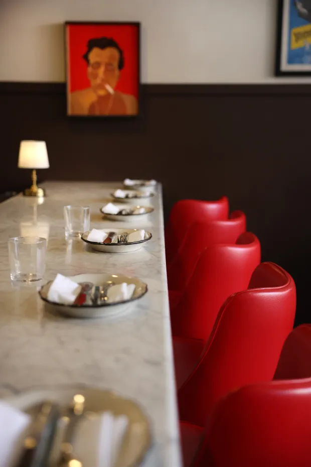 The bar at Pizz'amici at 1215 Grand Ave, in Chicago, Sept. 25, 2025. (Chris Sweda/Chicago Tribune)