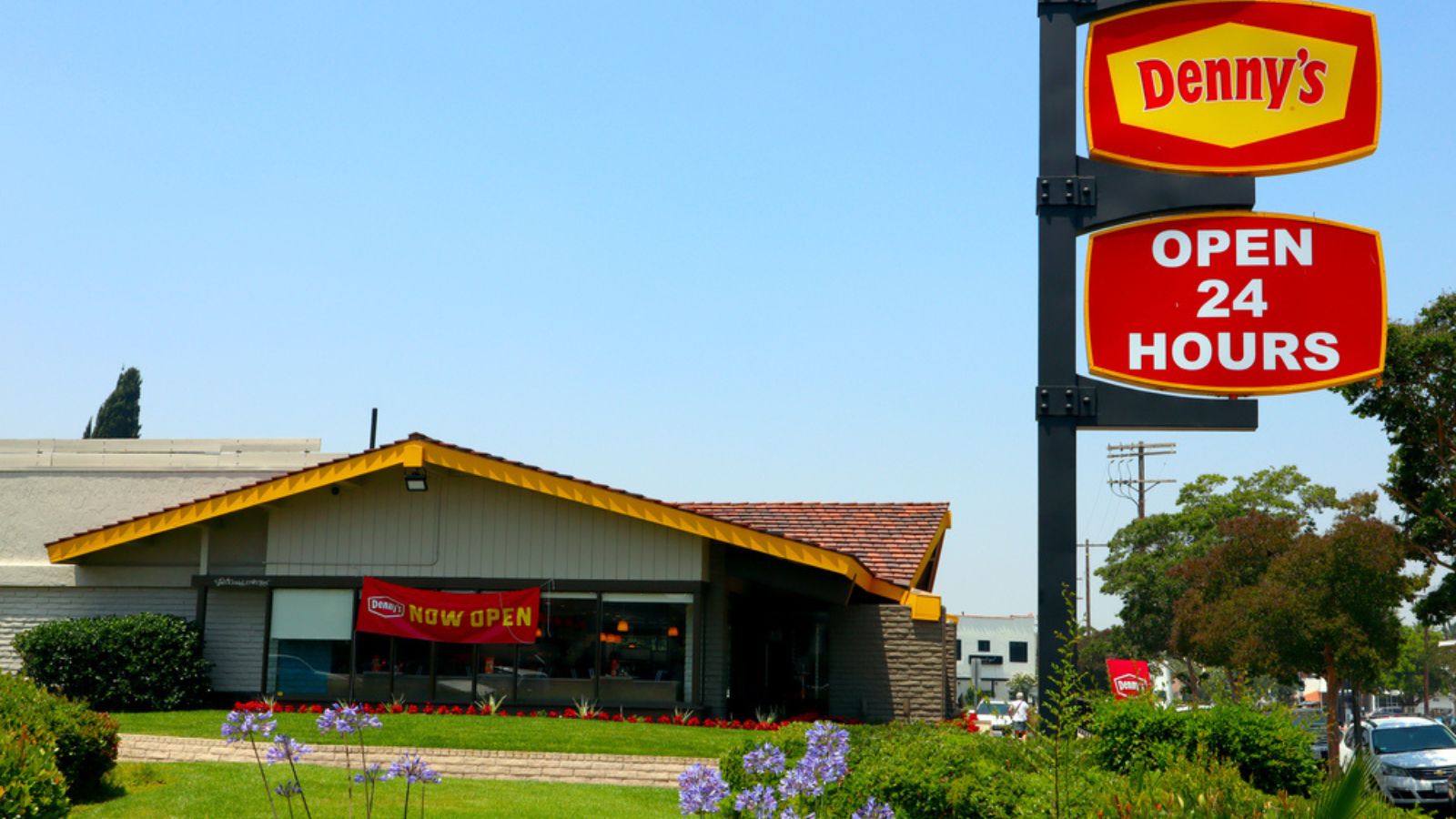 DENNY'S Restaurant. It's an American table service diner-style restaurant chain