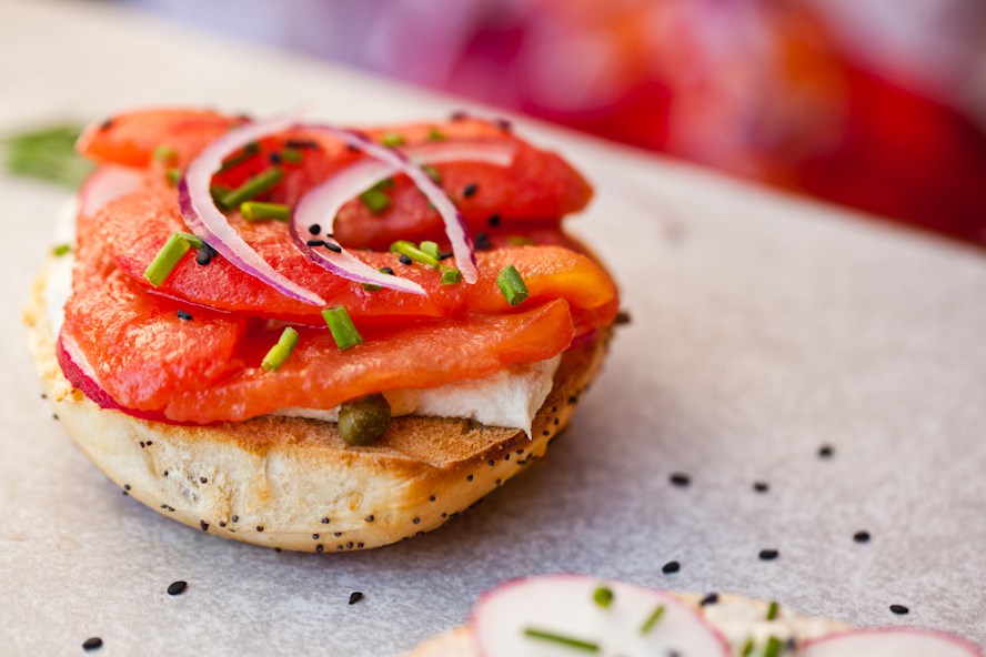 Vegan Bagels with 'Lox' & 'Cream Cheese'