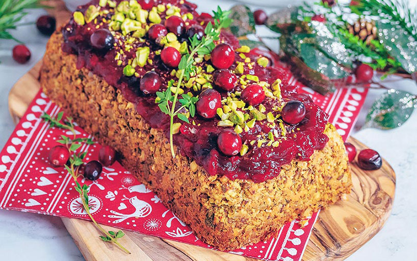 Lentil, Pistachio & Cranberry Loaf