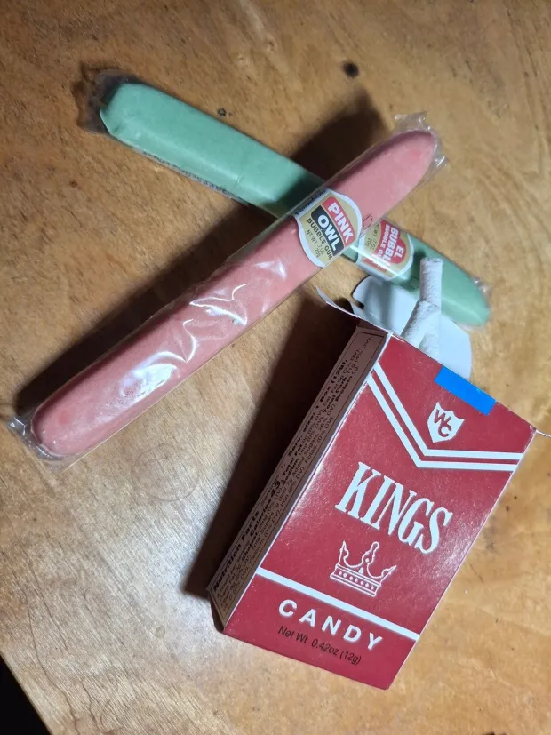 Candy cigarettes and bubblegum cigars. (SALLY CRAGIN)