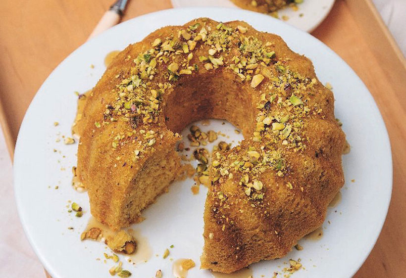 Vegan Maple & Pistachio Bundt Cake