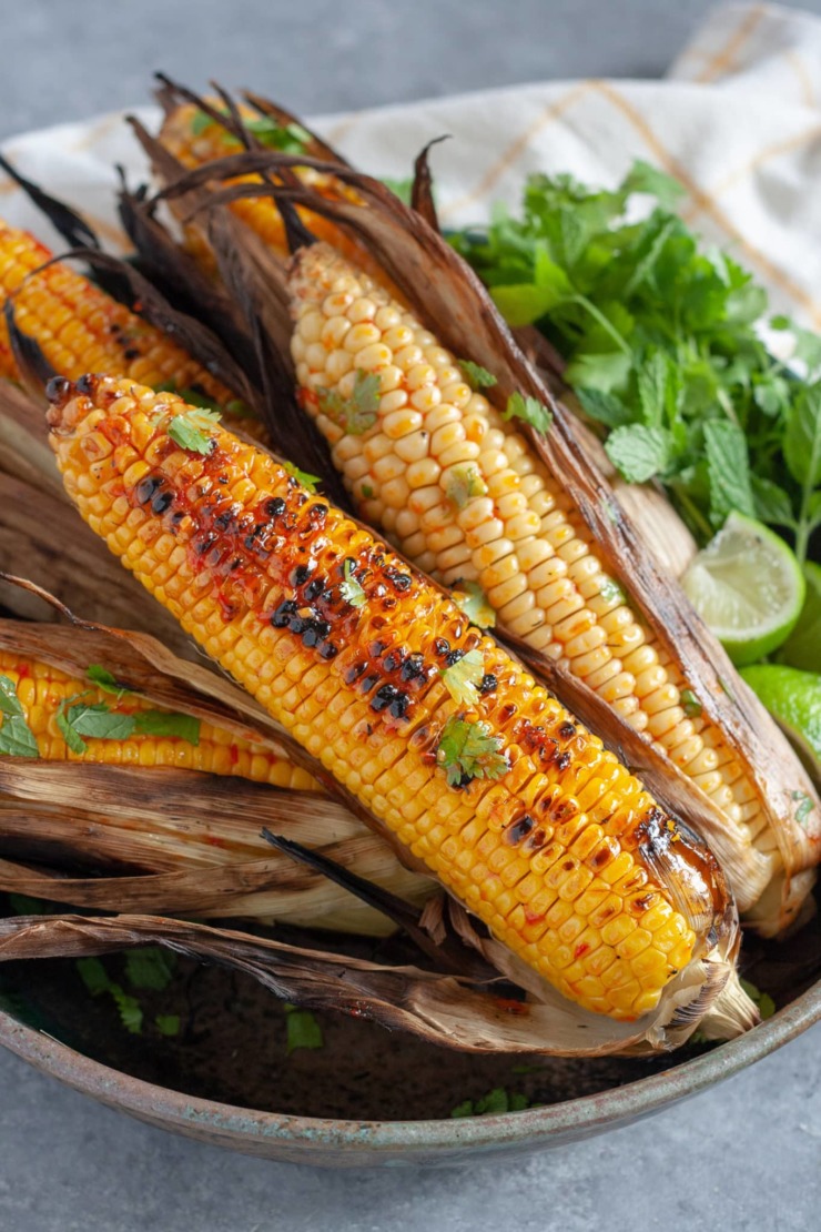 Harissa Grilled Corn