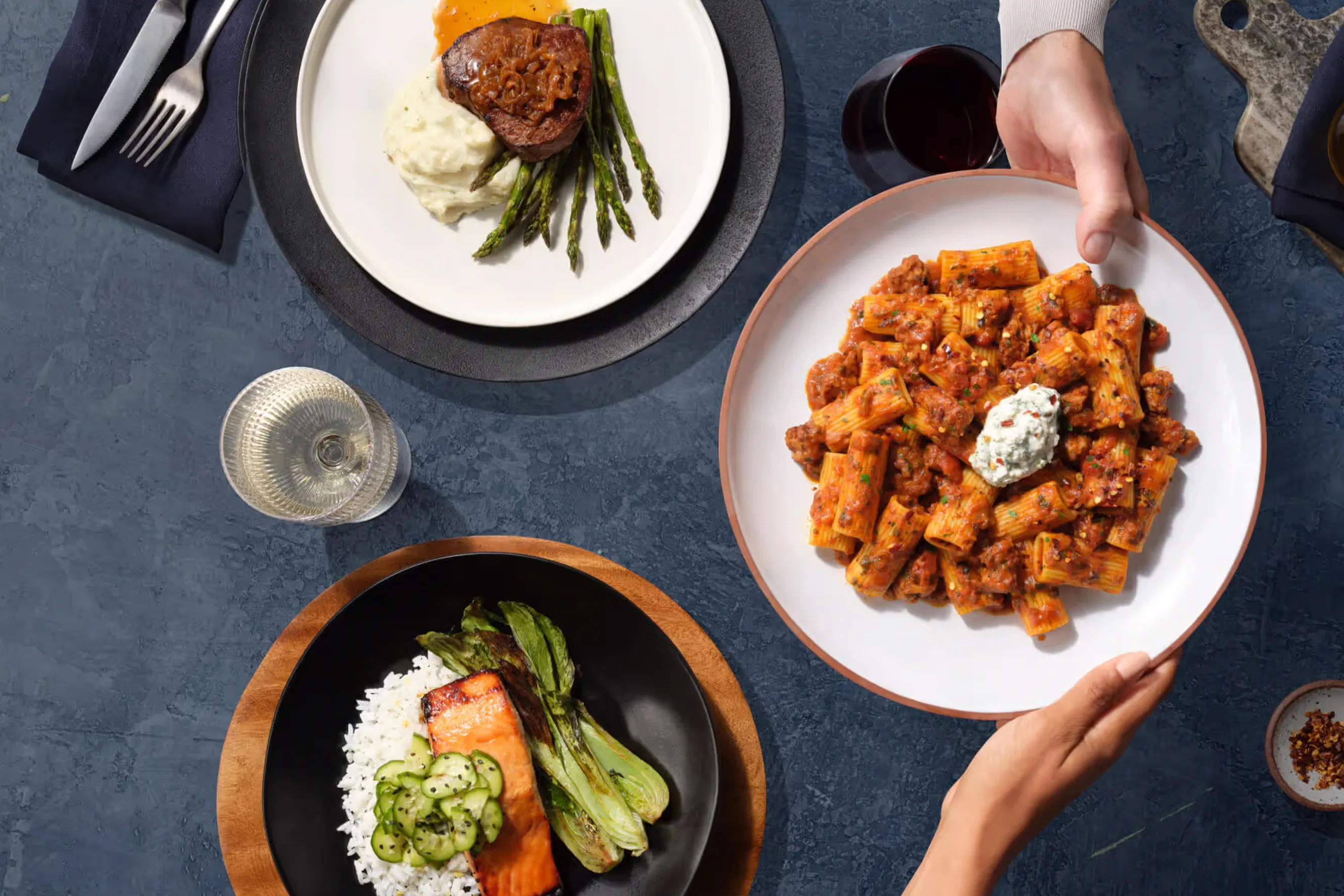 Meals on a table